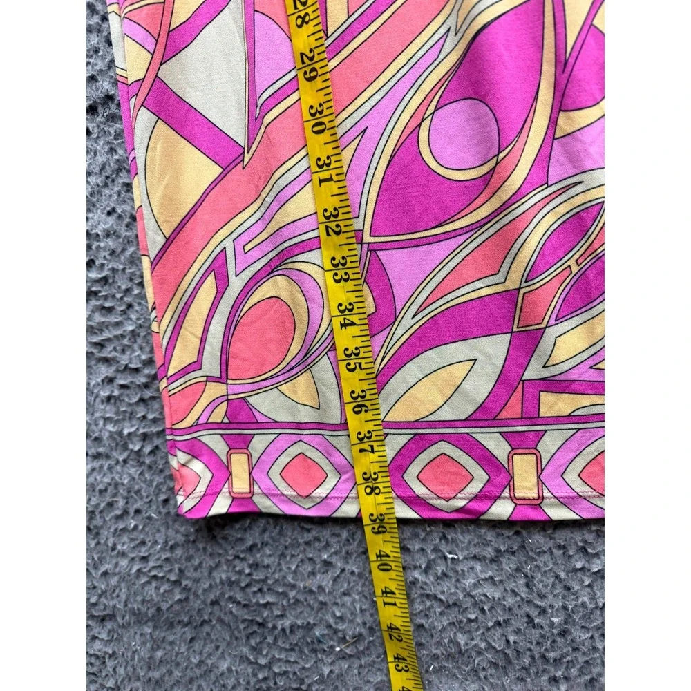 Michael Kors Abstract Print Jersey Cap Sleeve Shift Dress Multicolor Size S